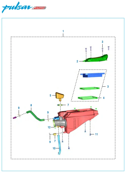 Air Cleaner Assembly - Pulsar N 250 image