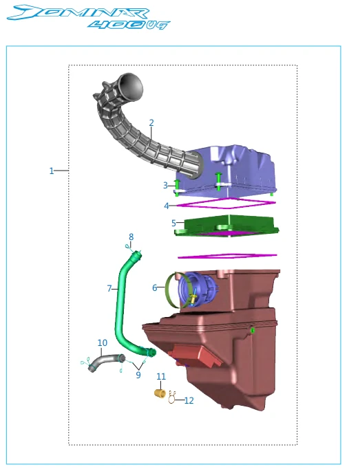 Air Cleaner Complete - Dominar 400 UG image
