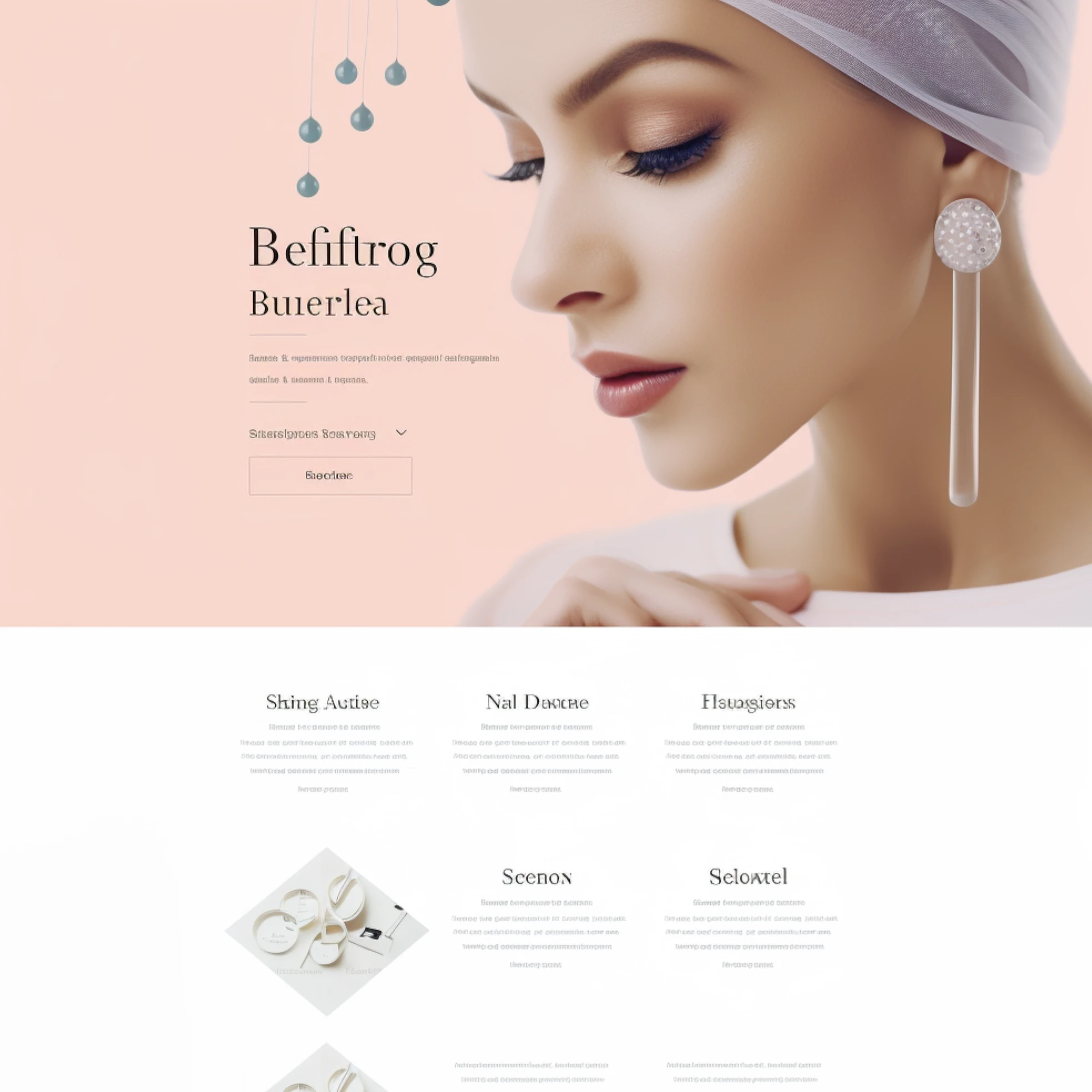 Design mockup showcasing a clean, modern website layout for a client
