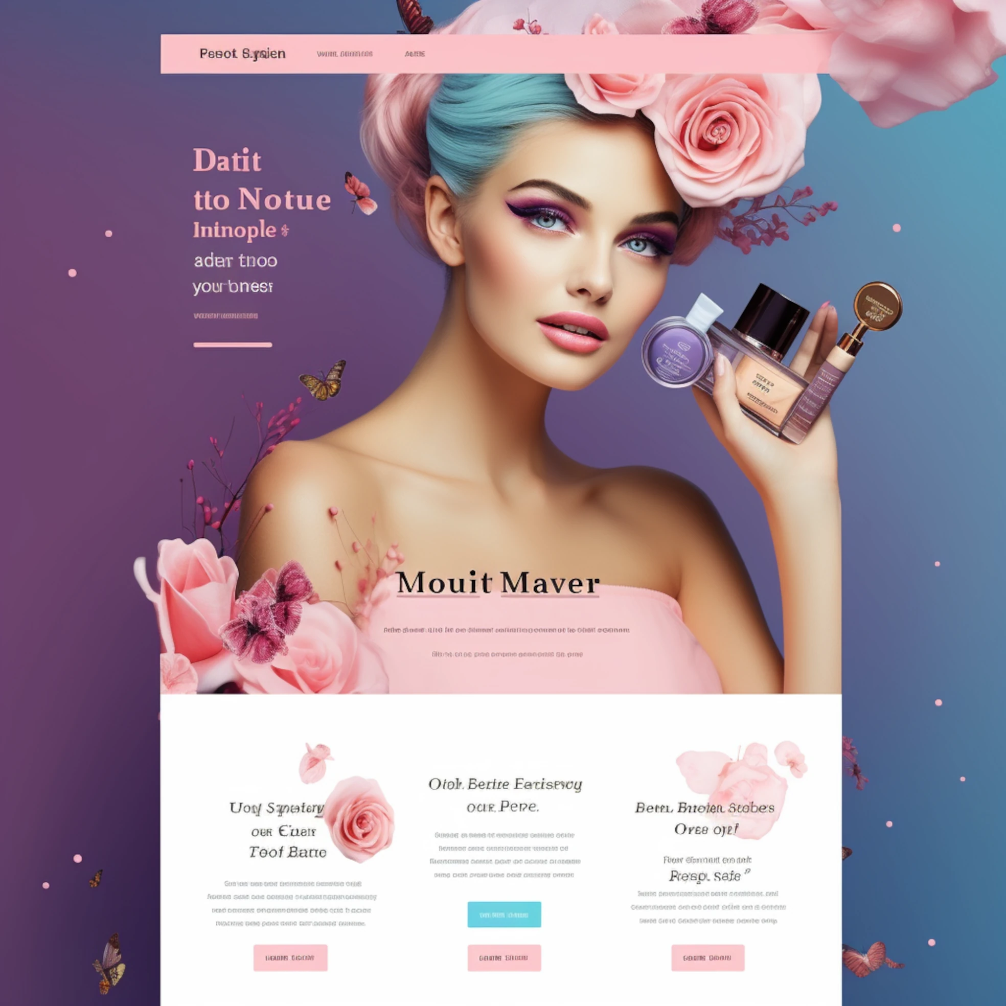 Visual hierarchy principles illustrated on website design mockup