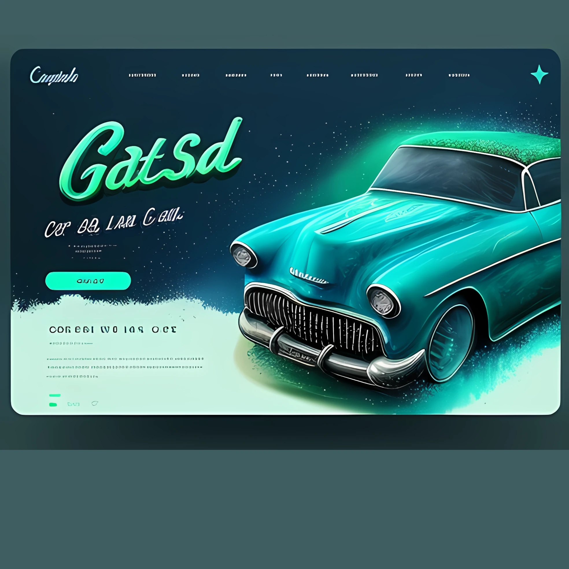 Web developer working on a laptop with a car dealership website on the screen.