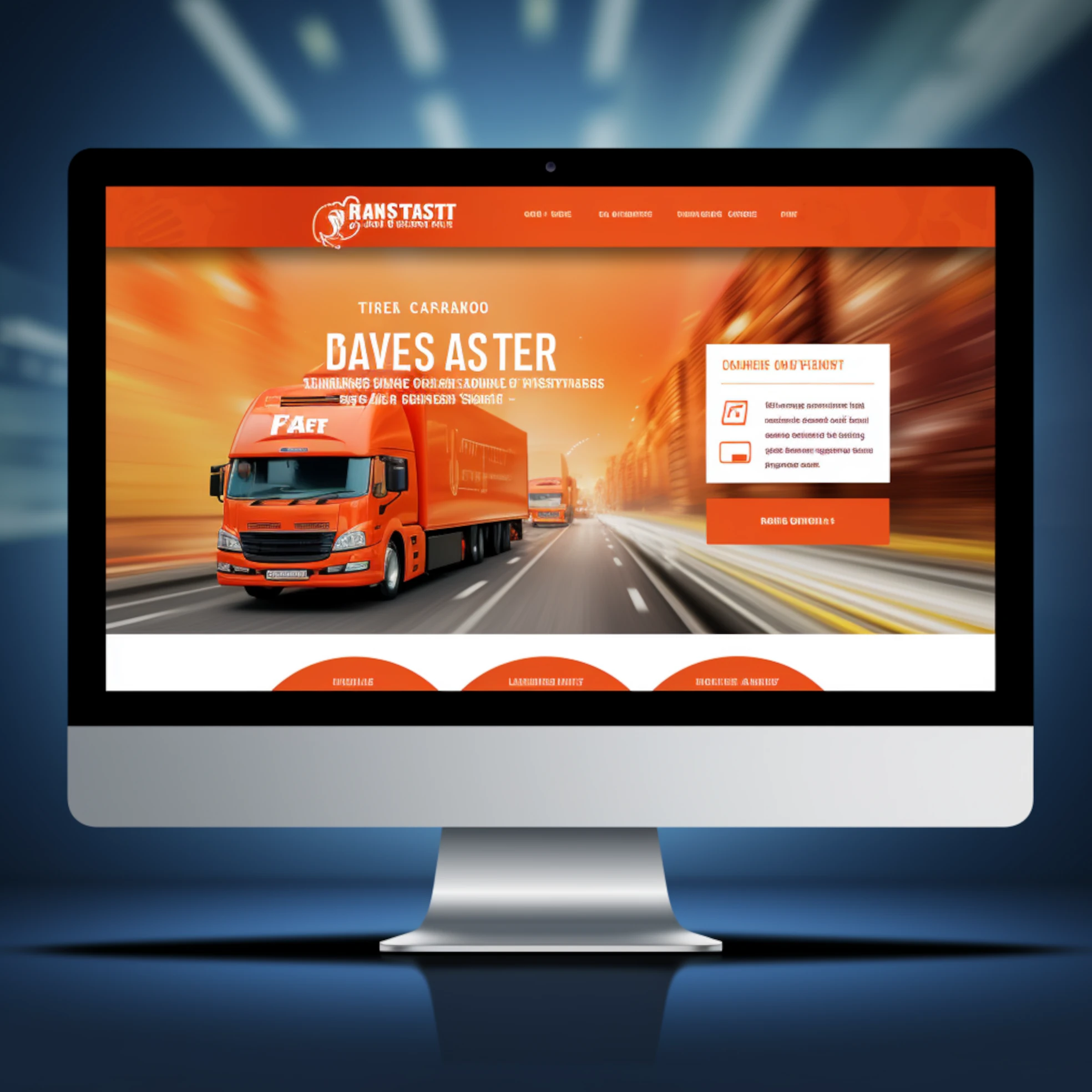 Design mockup showcasing a clean, modern website layout for a client