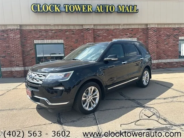 
                           2019 Ford Explorer  Explorer in front of Clock Tower Mall Used car business
                       